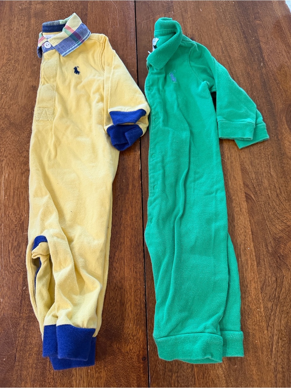 Ralph Lauren Long Sleeve Long Pants Coverall Set of 2 (6m)